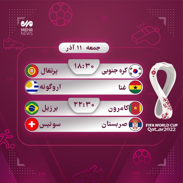 برنامه آخرین روز بازی های گروهی جام جهانی ۲۰۲۲ قطر