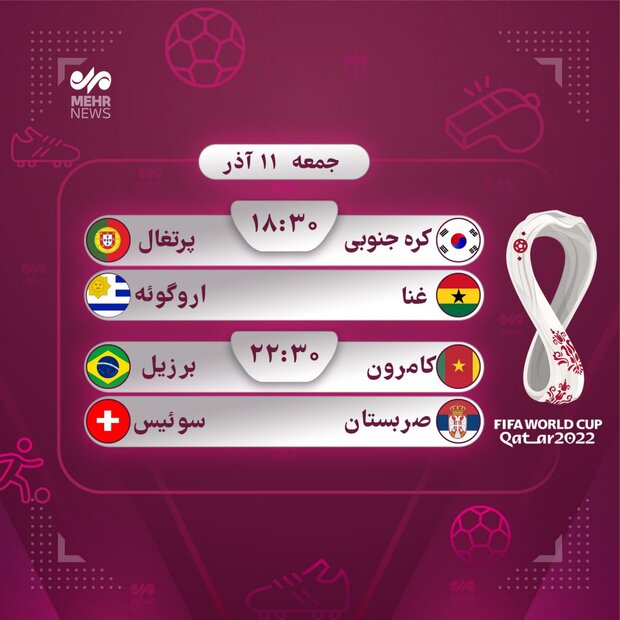 برنامه آخرین روز بازی های گروهی جام جهانی 2022 قطر 2