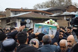مراسم تشییع شهید امنیت «احمد صالحی» در ساری
