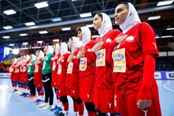 Iranian Women s Handball League Final Sepahan F.C womens players lift the  trophy at the award