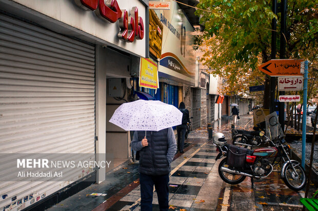 بارش باران پائیزی در پایتخت