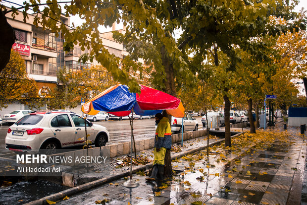 بارش باران پائیزی در پایتخت
