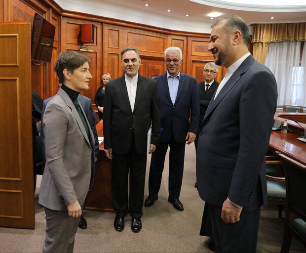 ایرانی وزیر خارجہ کی سربیا کی وزیراعظم سے ملاقات