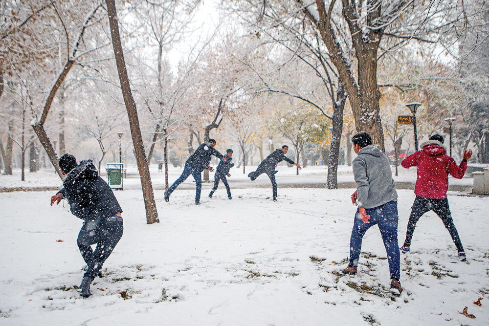 The joy of autumn snow