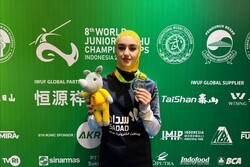 Iran female wushu fighter gets silver medal in Indonesia