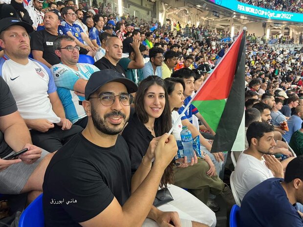 ادامه حمایت هواداران فوتبال از فلسطین در جام جهانی قطر+ تصاویر