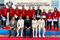 Iran sumo team runner-up in Moscow