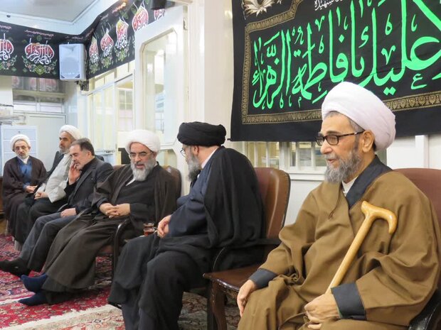 مراسم عزاداری ایام فاطمیه در حسینیه دفتر آیتالله فاضل لنکرانی