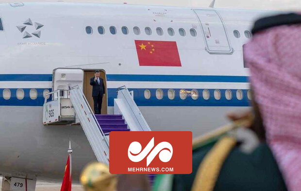 استقبال «ریاض» از رئیس جمهور چین با اسکورت هواپیما توسط جنگنده‌ها