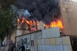 Huge fire reported Karbala holy city in Iraq