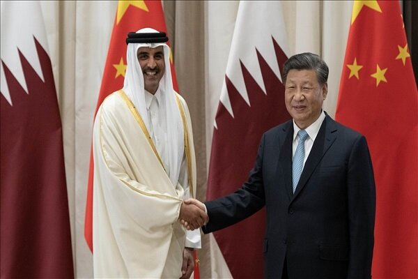 دیدار رئیس جمهور چین با امیر قطر