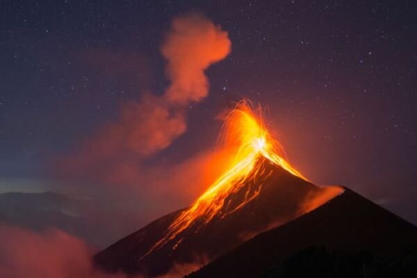 Fuego Volcano Erupting in Guatemala