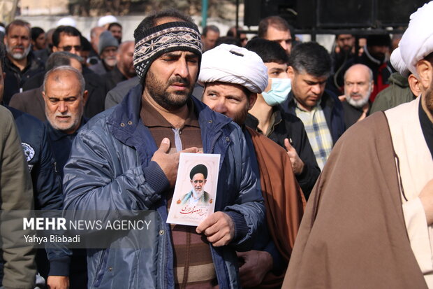 مراسم تشییع پیکر «آیت الله معصومی لاری» در کرمانشاه