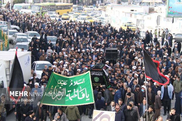 مراسم تشییع پیکر «آیت الله معصومی لاری» در کرمانشاه