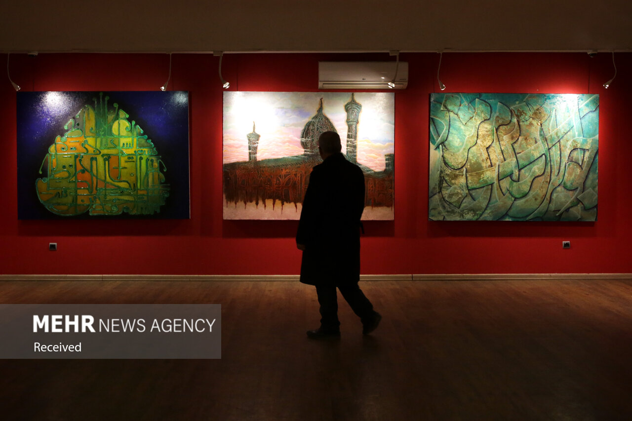 ادای احترام نقاش مشهدی به شهدای شاهچراغ/ هنری که زبان مظلومان شد