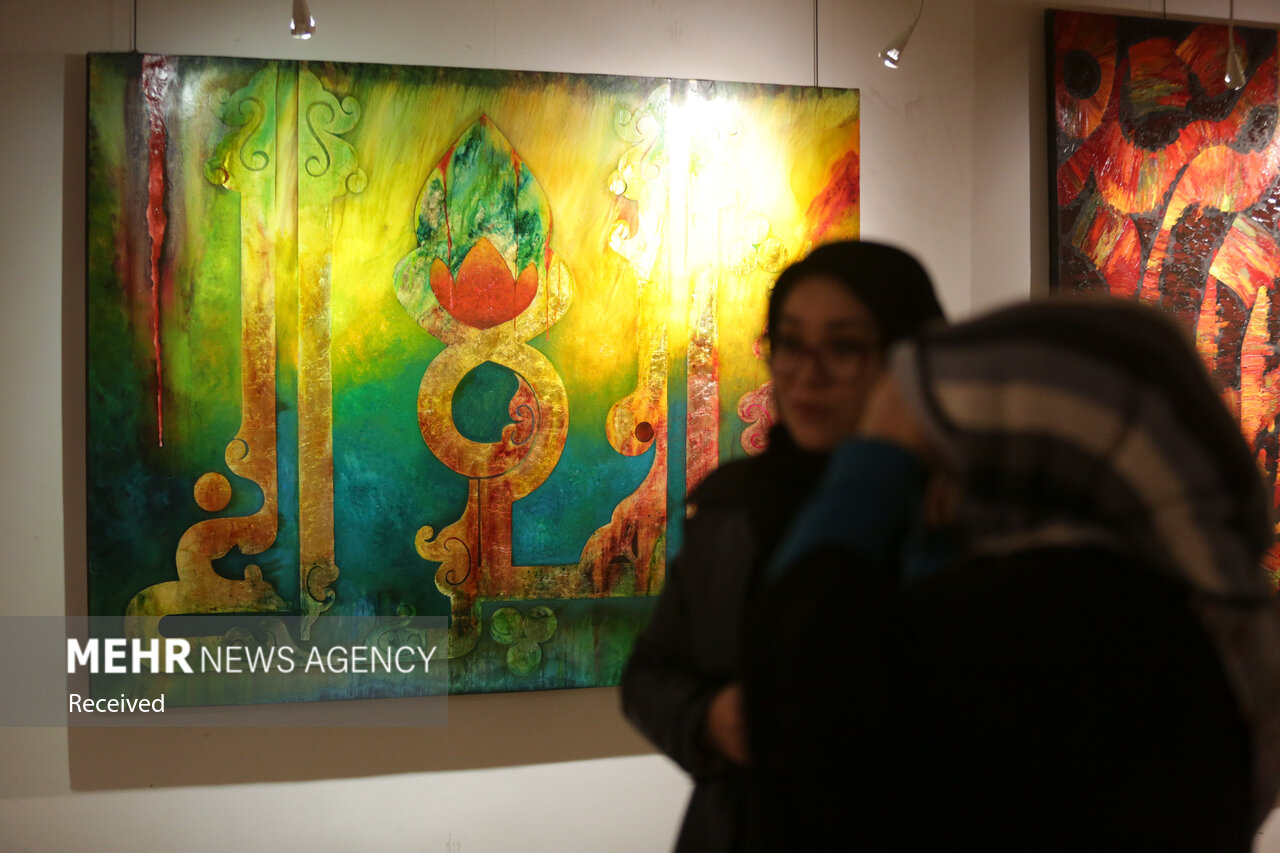 ادای احترام نقاش مشهدی به شهدای شاهچراغ/ هنری که زبان مظلومان شد