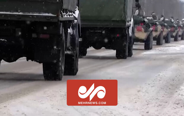VIDEO: Belarus combat vehicles moving toward Ukraine border