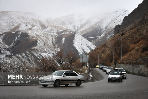 زیبایی جاده چالوس در اواخر پاییز