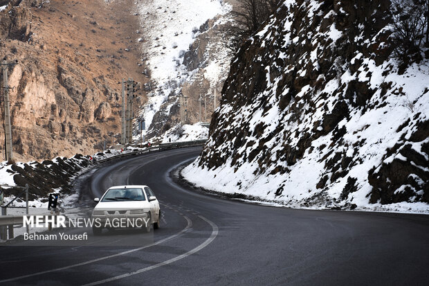 زیبایی جاده چالوس در اواخر پاییز