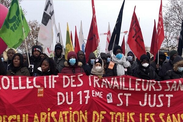 تظاهرات در پاریس علیه نژادپرستی و قانون جدید مهاجرت+ فیلم