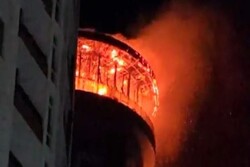 Fire breaks out in residential building in Georgia's Batumi