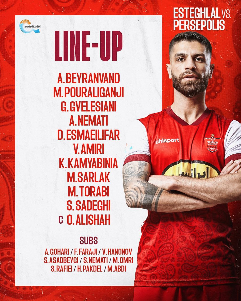 ترکیب پرسپولیس مقابل استقلال مشخص شد