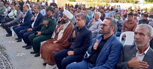 مراسم استقبال از شهید گمنام در آبدان برگزار شد