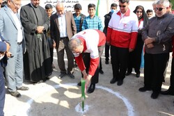 خانه هلال در انارستان شهرستان جم کلنگ‌زنی شد