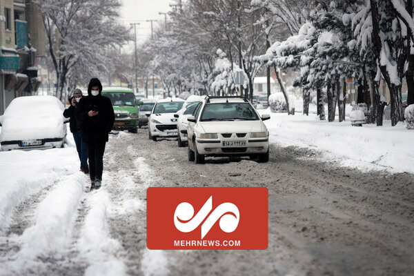 تصاویری از بارش برف در استان زنجان