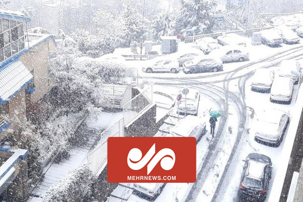 تصاویری از بارش برف در قیطریه تهران