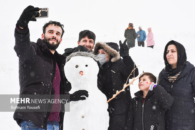 Snowfall brings joy to Iranian cities 