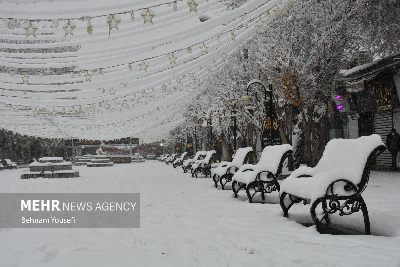 Mehr News Agency Winter snow whitens Arak