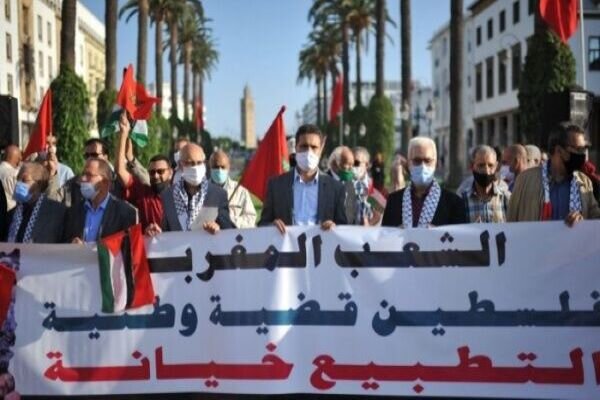 Morrocans protest against ties normalization with Zionists