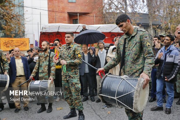 لرستان میں 4 گمنام شہیدوں کی تشییع جنازہ
