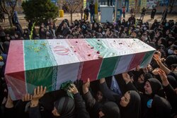 مراسم تشییع شهید گمنام در تبریز