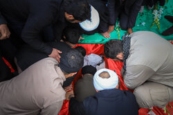خاکسپاری شهید گمنام در معراج شهدای بیلقان