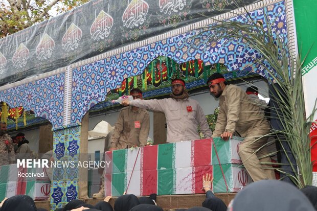 تشییع شهدای گمنام در ساری