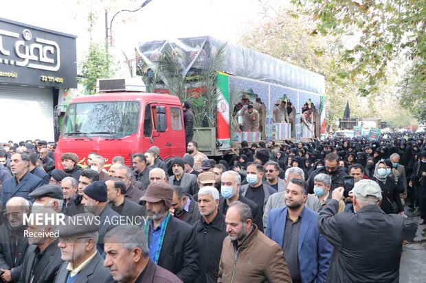 تشییع شهدای گمنام در ساری