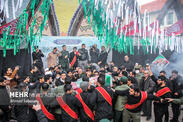 تشییع پیکر مطهر دو شهید گمنام در سمنان