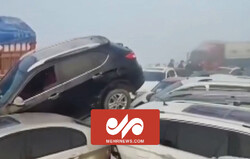 چین میں 200 سے زائد گاڑیاں آپس میں ٹکراگئیں+ویڈیو