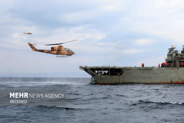 Iran Army naval and ground forces joint drill