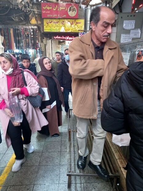 تجمع محدود در بازار آهنگران تهران