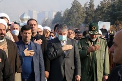 پیکر مطهر شهید گمنام در اداره کل دامپزشکی استان تهران تشییع شد