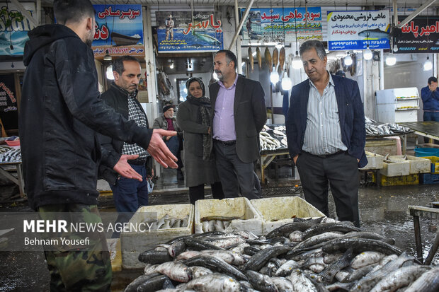 Fish market in Mazandaran province
