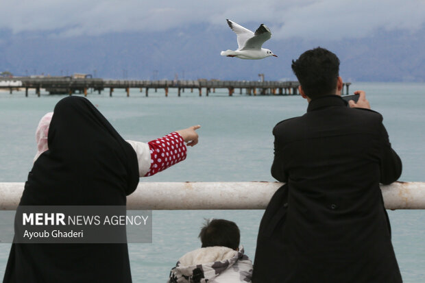 ایرانی جزیرہ کیش میں موسم سرما کی پہلی بارش
