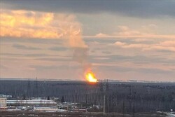 انفجار خط لوله اصلی گاز لوهانسک در اوکراین