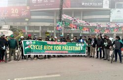 لاہور میں یکجہتی فلسطین سائیکل ریلی کا انعقاد، سیکڑوں نوجوانوں کی شرکت+تصاویر