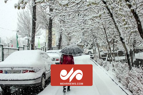 تصاویری از بارش برف در تبریز