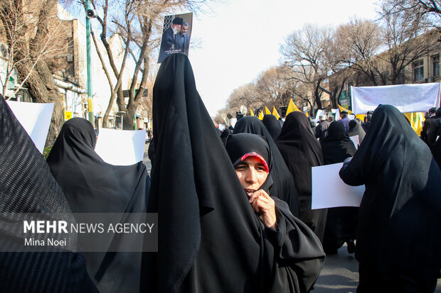 راهپیمایی  اعتراضی مردم فارس بر علیه دشمنان 