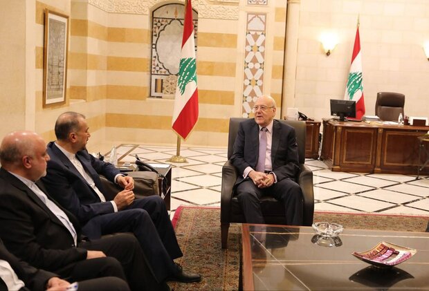 امیرعبداللهیان با نخستوزیر لبنان دیدار کرد  امیرعبداللهیان با نخستوزیر لبنان دیدار کرد